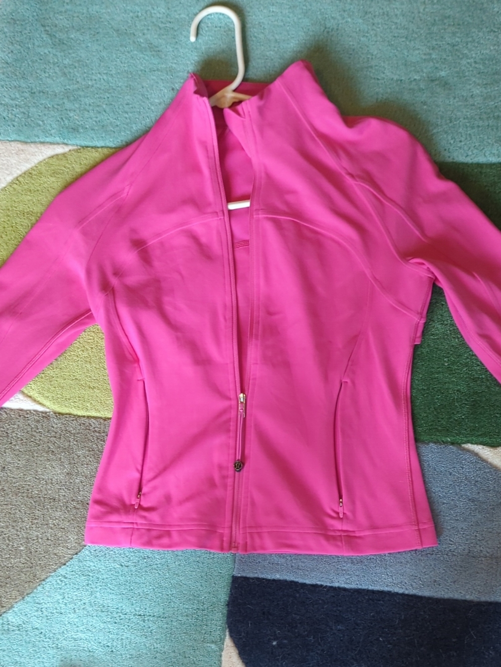lululemon athletica Bright Pink Zip-Up Bomber Jacket